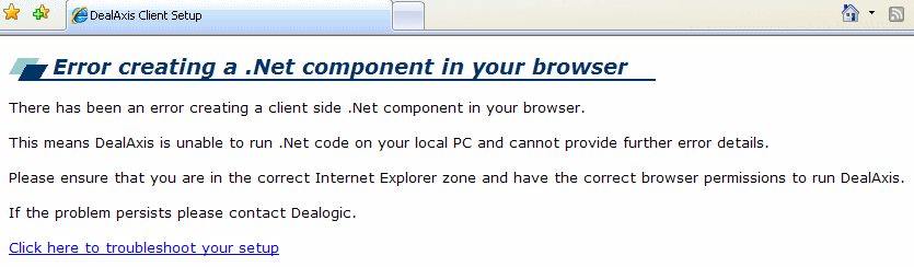 Error creating .Net component