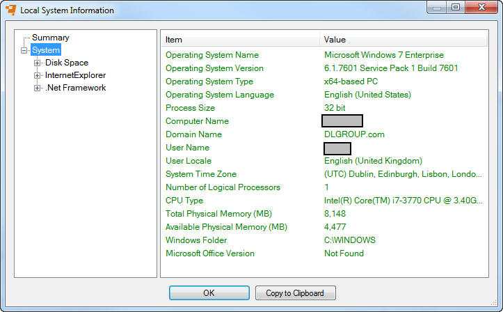 System information